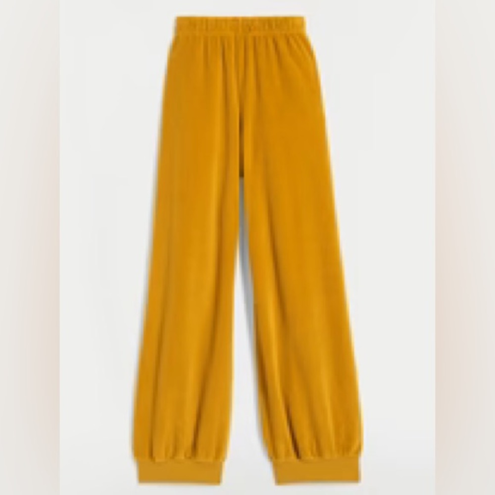 Suzi Kondi Golden Mustard Velvet Jogger Pants - Picture 6 of 17